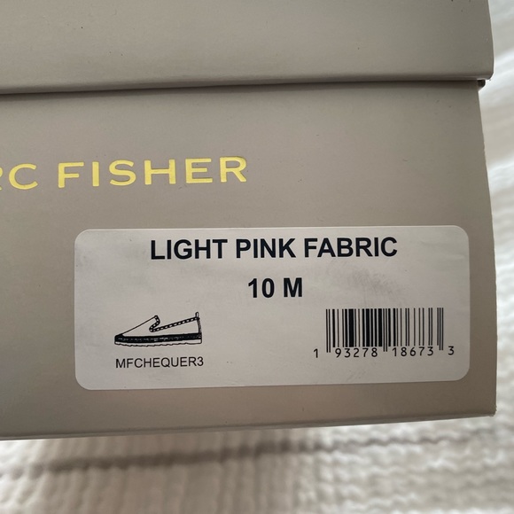 Marc Fisher pink suede espadrille slip on w/ rubber sole & studs New size 10 - Picture 12 of 12